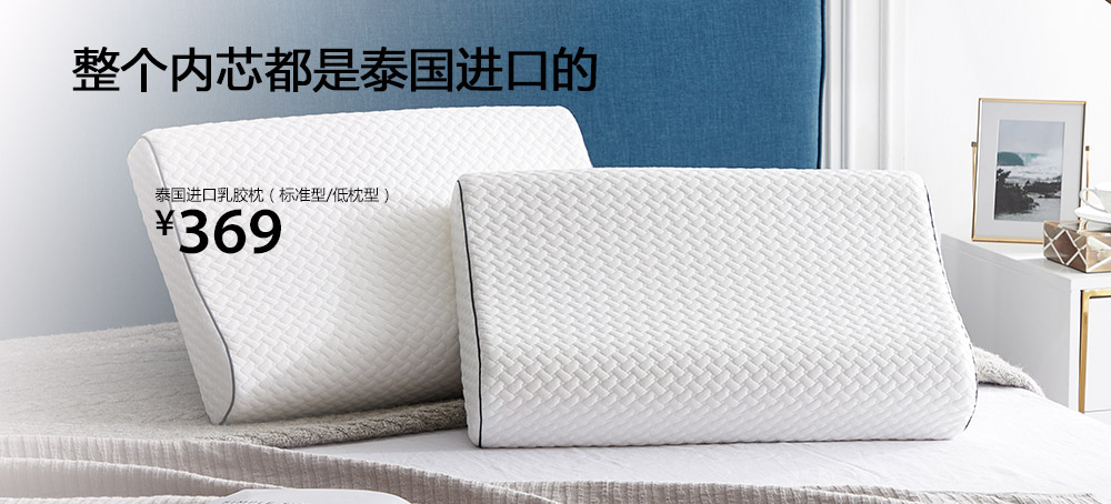 泰国进口乳胶枕(低枕型)